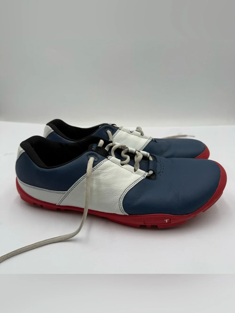 B45 TRUE Linkswear Original 1.2 OG Mens Sz 11 Golf Shoes Blue Leather Spikeless